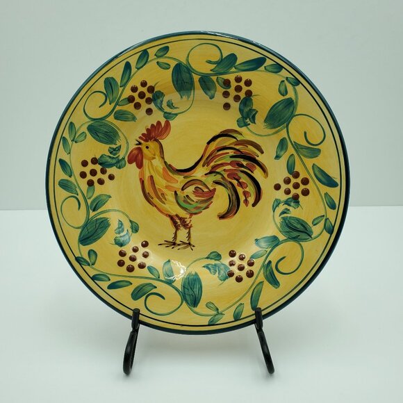 Whole Home French Country Berries En Provence Salad Plates Rooster Dessert Plate - Picture 2 of 7